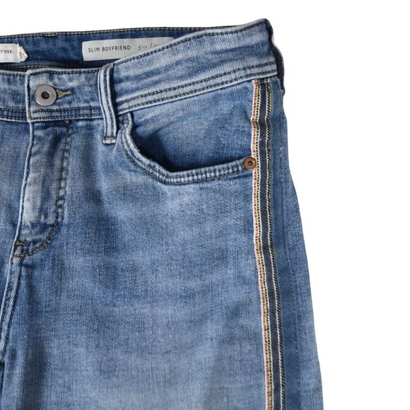 Pilcro and the Letterpress Slim Boyfriend Jeans 26 Mid Rise Relaxed Fit Soft Fad - Picture 5 of 10